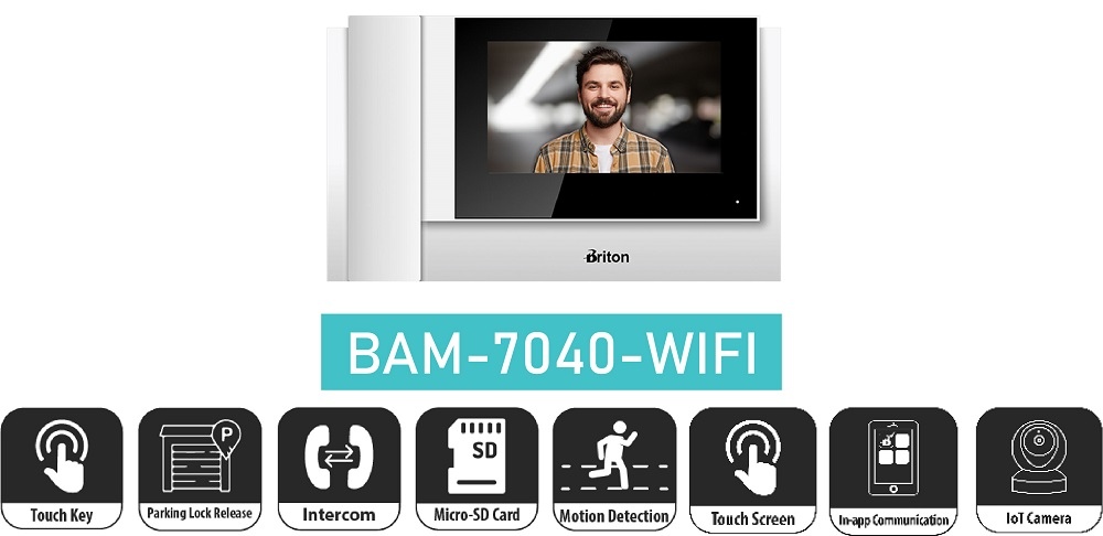 گوشی تصویری وای فای برایتون مدل BAM-7040